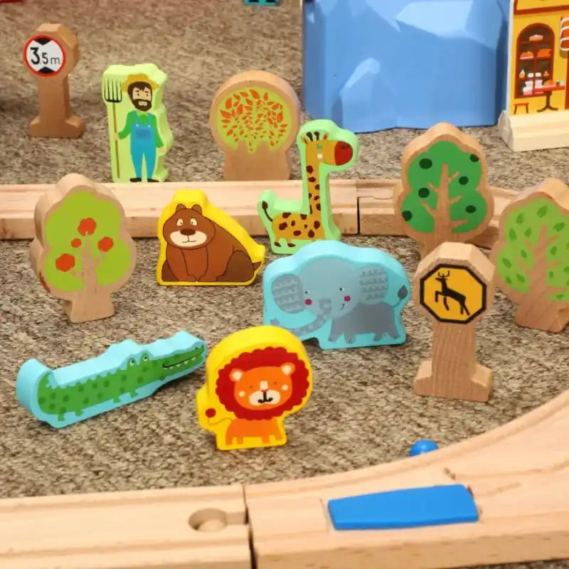 Grand Circuit Train Bois Enfant Aventure