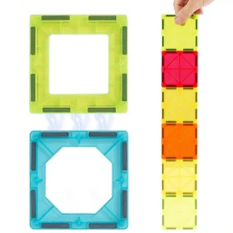 Jeu de Construction Aimanté Montessori avec Lettres et Chiffres
