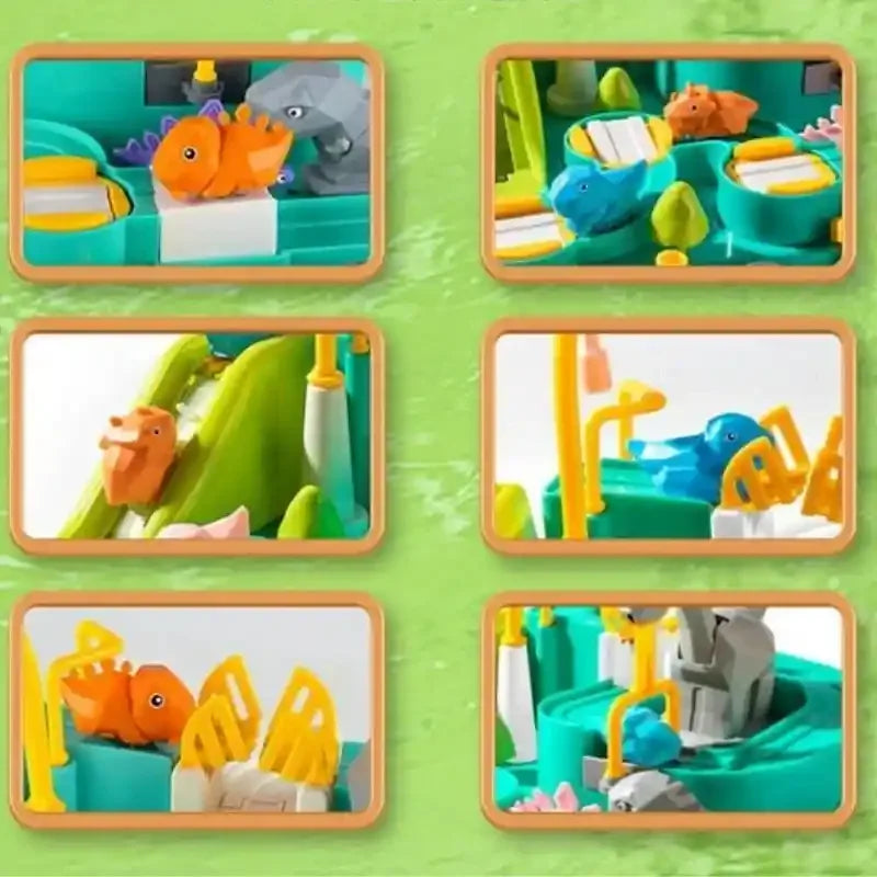 Circuit Voiture Montessori Dinosaure Ă Manivelles