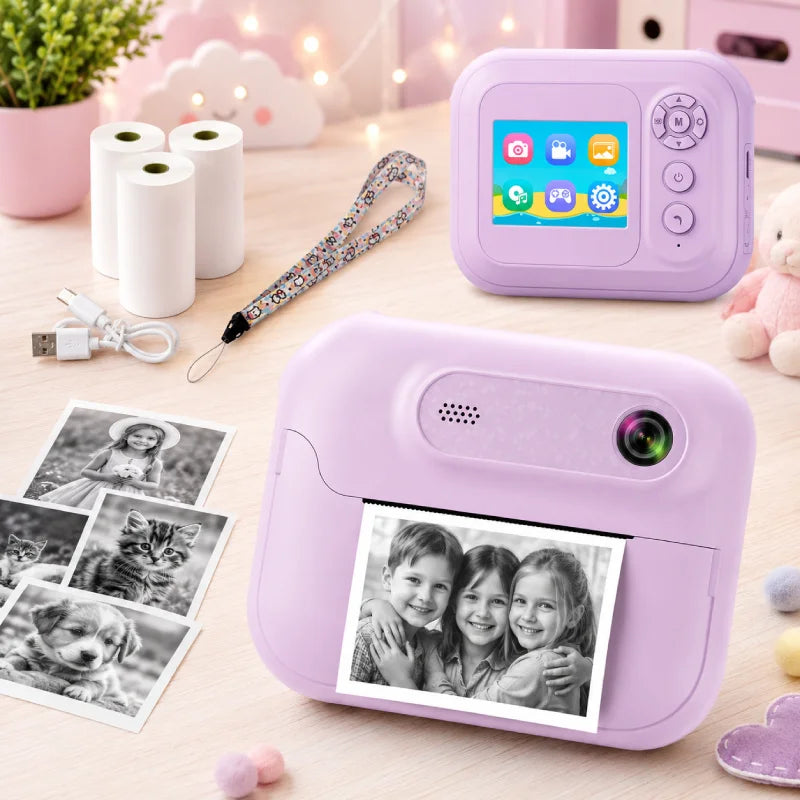 Appareil-Photo-Imprimante-Enfant-Interactif-violet