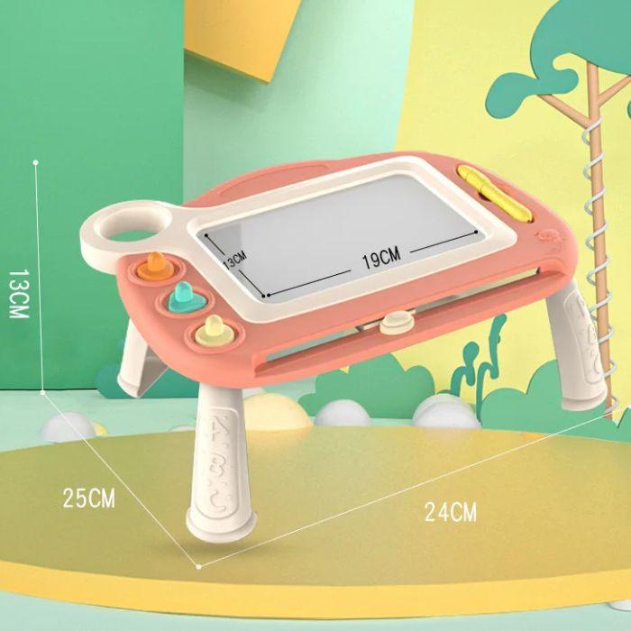 Ardoise_magique_sur_pied_avec_poignee_orange