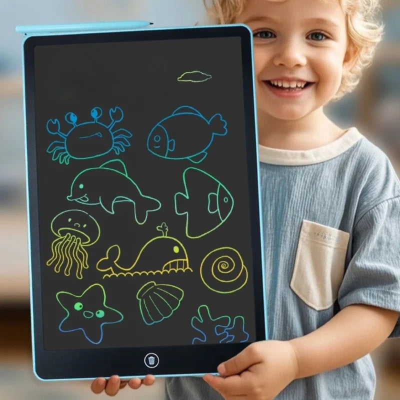 Grande-Ardoise-Numérique-LCD-bleu-cadeau-garcon-2-ans