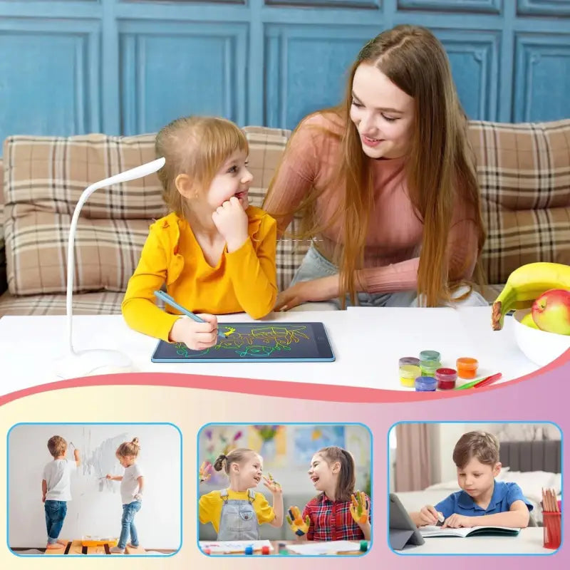 Grande-Ardoise-Numérique-LCD-bleu-fille-5-ans