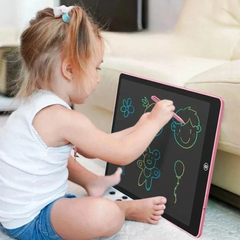 Grande-Ardoise-Numérique-LCD-rose-fille-2-ans