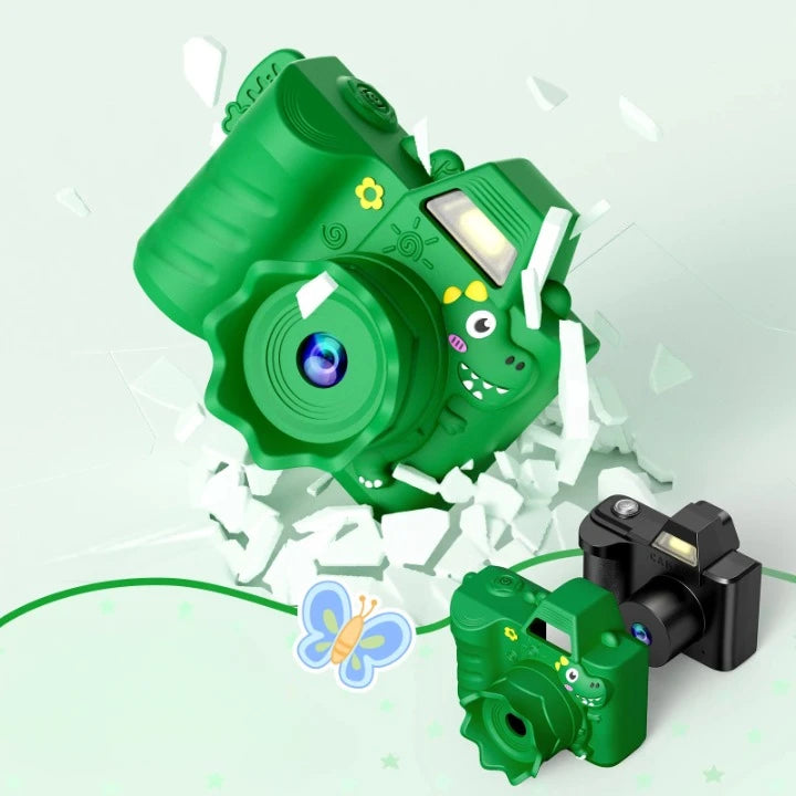 Petit-Appareil-Photo-Porte-Cle-Dinosaure-vert