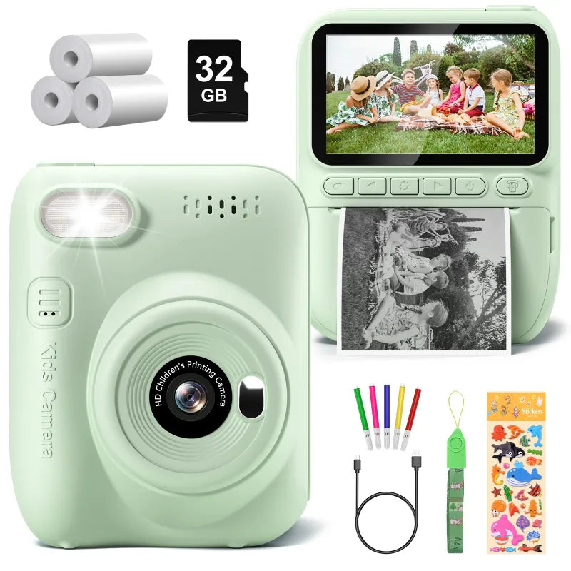 APPAREIL PHOTO INSTANTANE ENFANT AVEC GRAND ÉCRAN HD