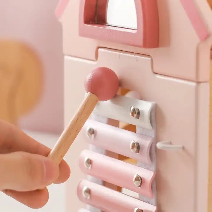 Cube d'Activité en Bois Montessori Maison d’éveil Rose