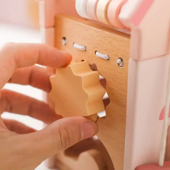 Cube d'Activité en Bois Montessori Maison d’éveil Rose