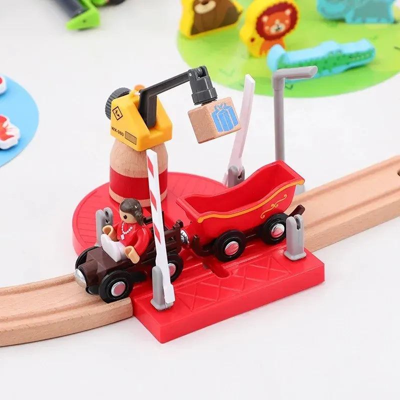 Grand Circuit Train Bois Enfant avec Ponts