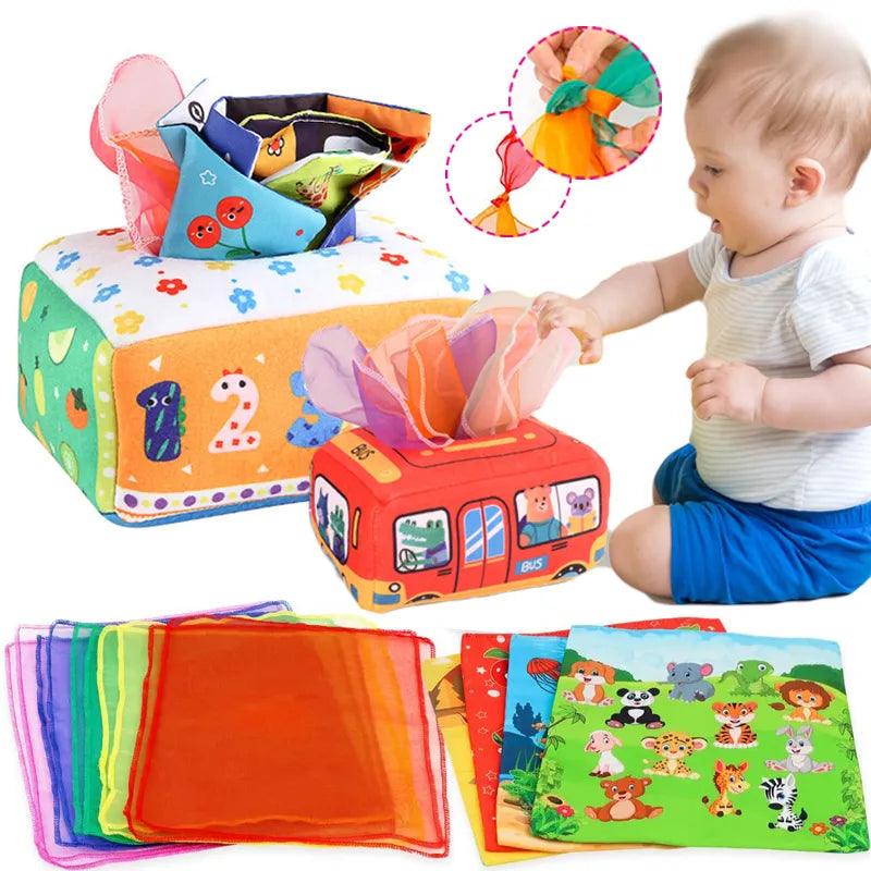 Boîte à Mouchoir Magique Bébé | Tissu Fée™