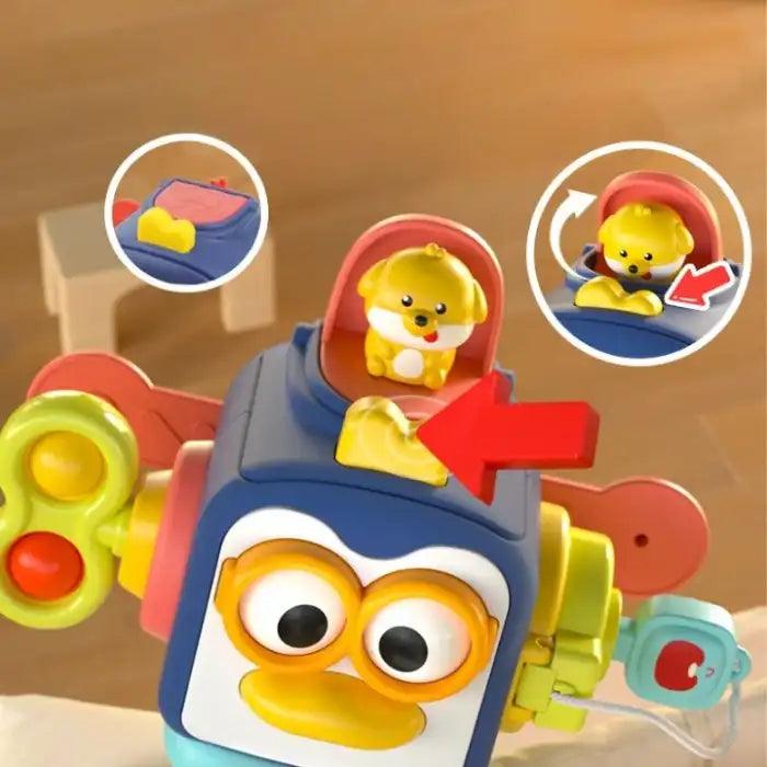 Cube de Motricité Montessori 6-en-1 Pingouin Interactif