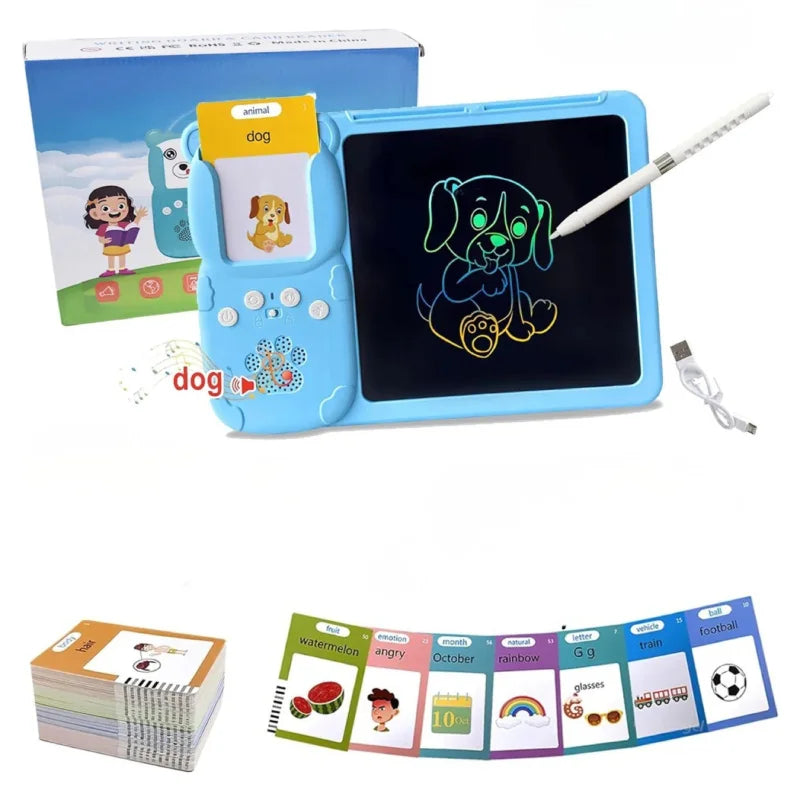 Tablette Ardoise Magique Enfant Carte Parlante bleu