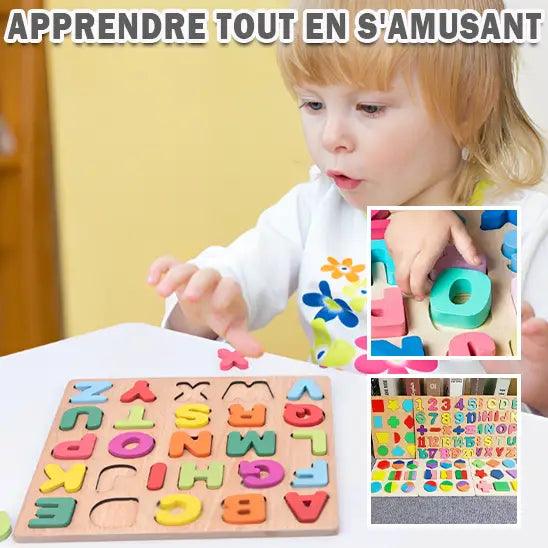ALPHABET PUZZLE EN BOIS COLORĂ