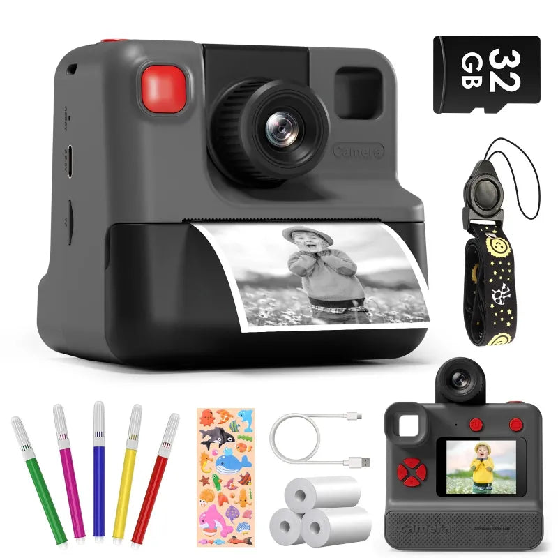 appareil-photo-enfant-impression-papier-noir-garcon-7-ans