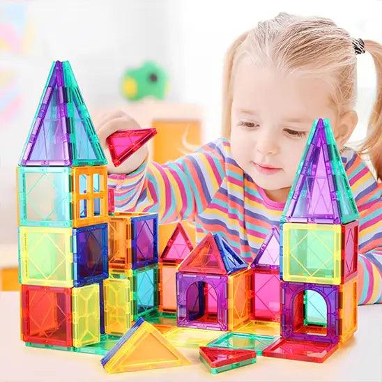 Beeyouk Blocs de Construction Magnétiques STEM - 120 pièces Jouets Éducatifs pour Ans Garçons et Filles, Construction Créatif Beeyouk Blocs de Construction Magnétiques STEM - 120 pièces Jouets Éducatifs pour Ans Garçons et Filles, Construction Créatif