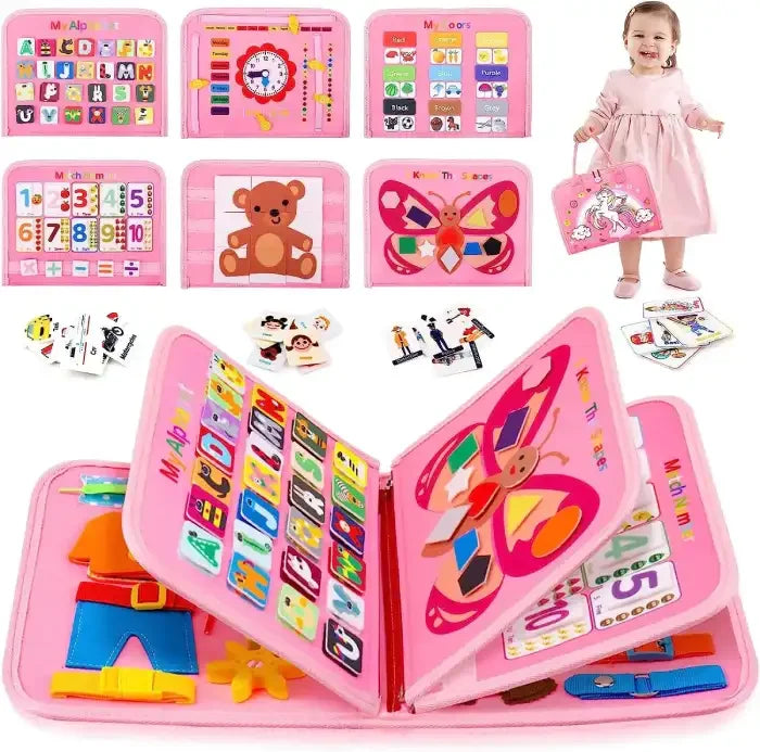 busy board tissu montessori cadeau bebe fille 1 an