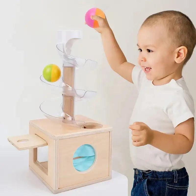 Tour Spirale Montessori en Bois avec Balles Musicales
