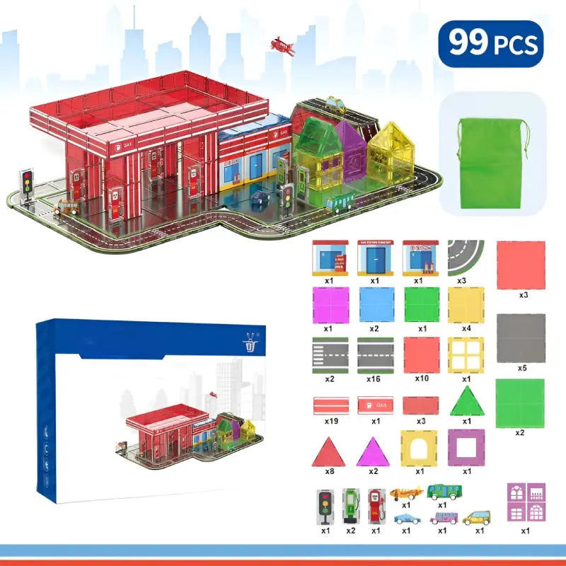grand-Circuit-Voiture-Magnetique-Urbain-a-Construire-99-pieces