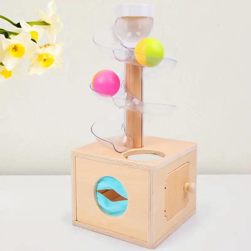 Tour Spirale Montessori en Bois avec Balles Musicales