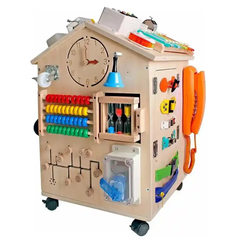 maison-busy-board-montessori-bois-activites-pour-bebe-18-mois