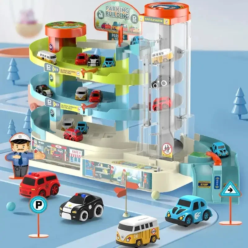 meilleur-garage-enfant-2-ans-lot-avec-4-voitures