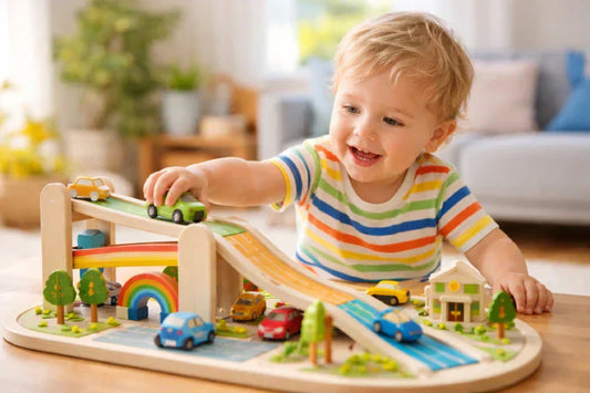 Circuit voiture Montessori âge parfait pour débuter