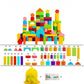 100 blocs de construction en bois Montessori avec sac de rangement 