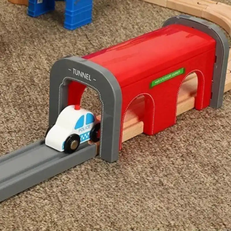 Hape Passage à Niveau Mécanique Pour Circuit Train Bois – Jeu Éducatif Avec Barrières Automatiques – Compatible Avec Les Grandes Marques – Dès 3 Ans