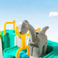 Circuit Voiture Montessori Dinosaure à Manivelles