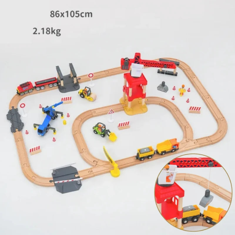Circuit Train en Bois Electrique Urbain