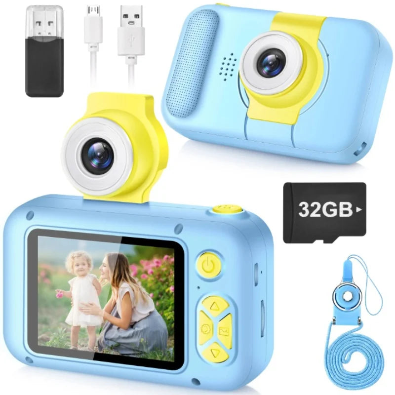 Appareil Photo.Enfant Numerique Audio-Interactif bleu robuste