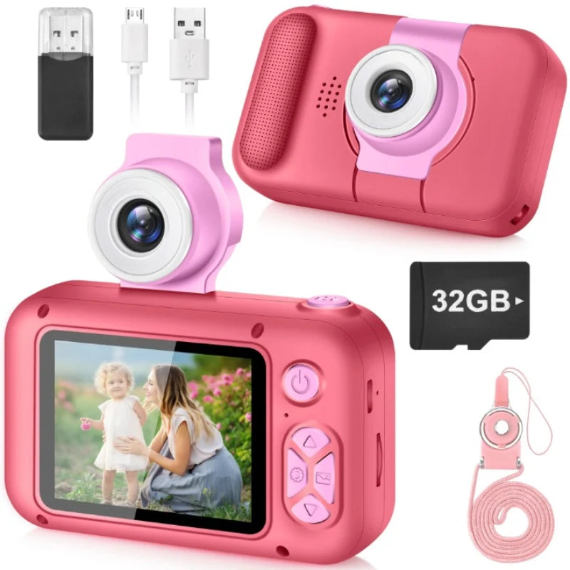 Appareil Photo.Enfant Numerique Audio-Interactif rose 