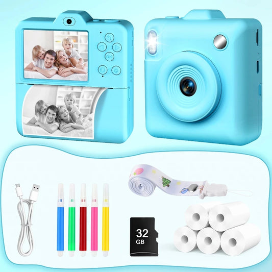 Appareil-Photo-Impression-Enfant-Artistique-bleu