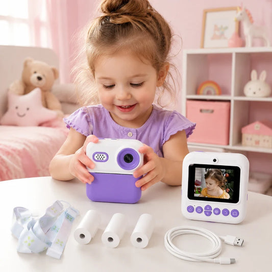 Appareil-Photo-Imprimante-Enfant-Multifonction-violet