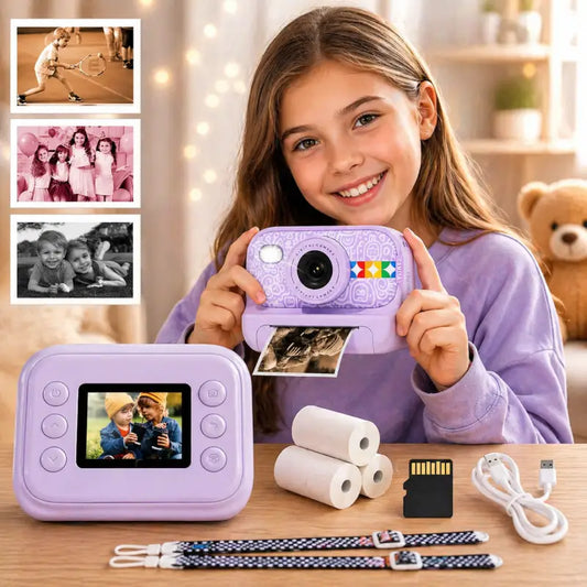 Appareil-Photo-Instantane-Enfant-sans-Jeux-Pratique-fille-violet