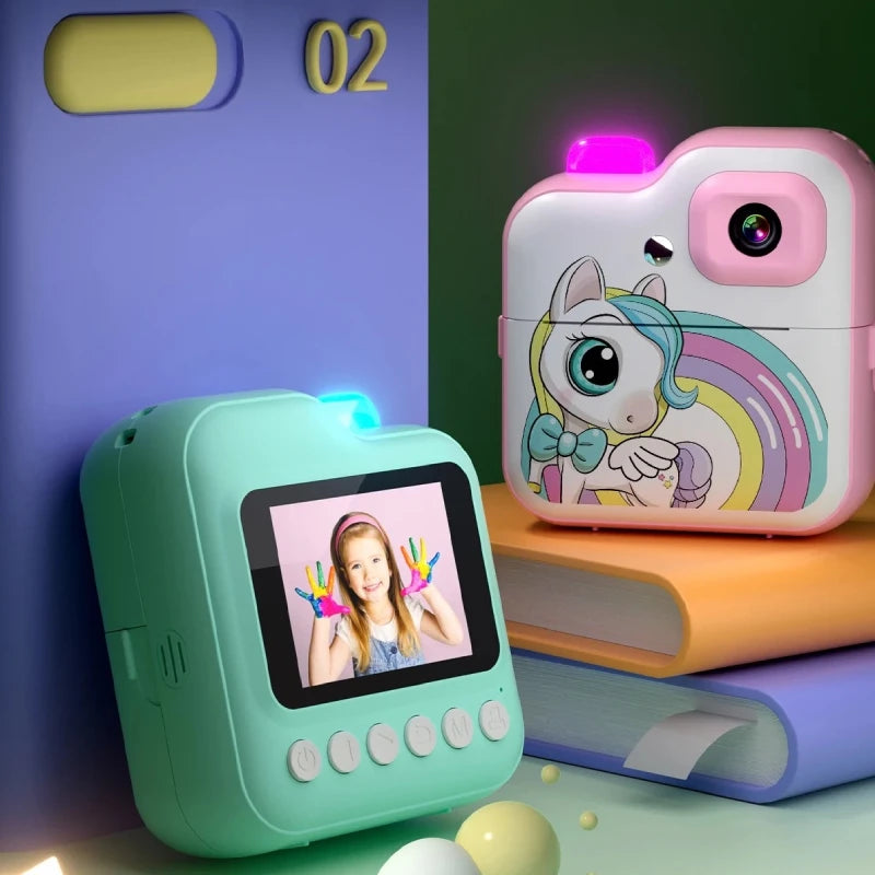 Appareil-Photo-Instantané-Licorne-Féerique-rose-lumineux