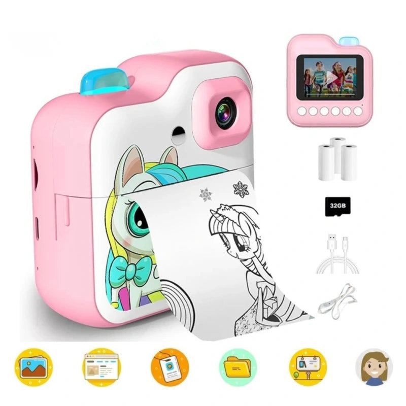 Appareil Photo Instantané Licorne Féerique rose 