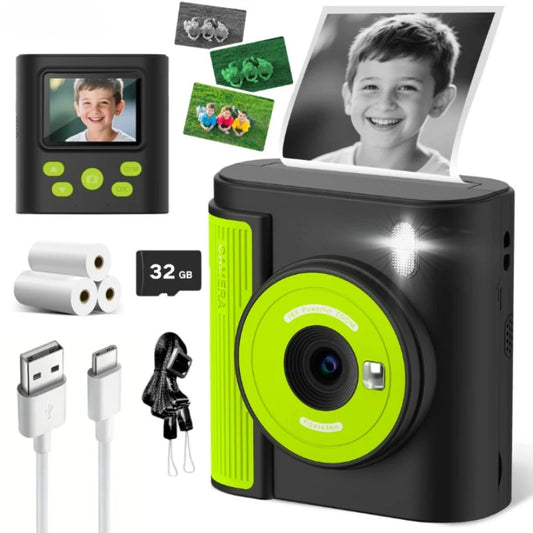 Appareil Photo Instantané pour Enfant Rechargeable noir