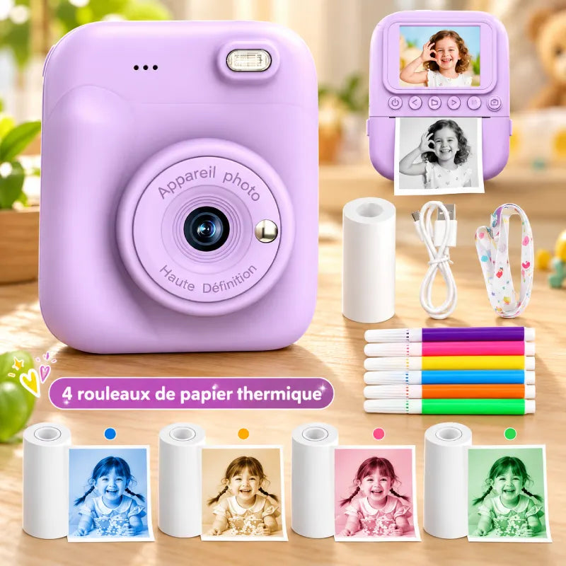 Appareil-Photo-Instantane-pour-Enfant-violet