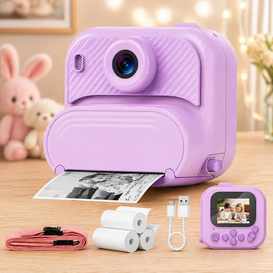 Appareil-Photo-Thermique-Enfant-violet-avec-jeux