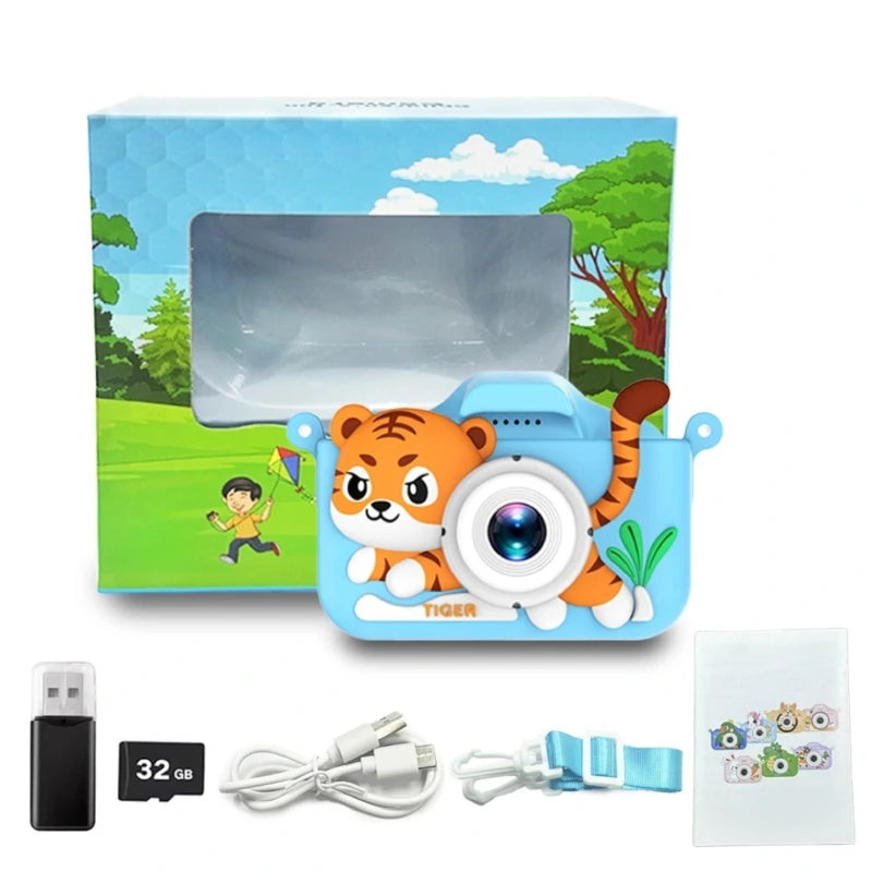 Appareil Photo Jouet Numérique Tigre Bleu 