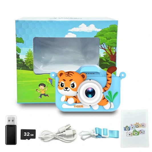 Appareil Photo Jouet Numérique Tigre Bleu 