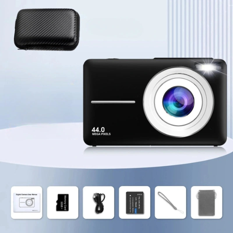 Appareils-Photo-Enfants-Numerique-avec-etui-noir