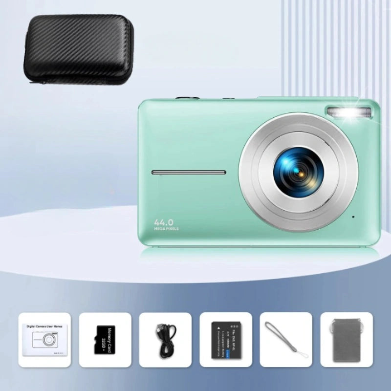 Appareils-Photo-Enfants-Numerique-avec-etui-vert