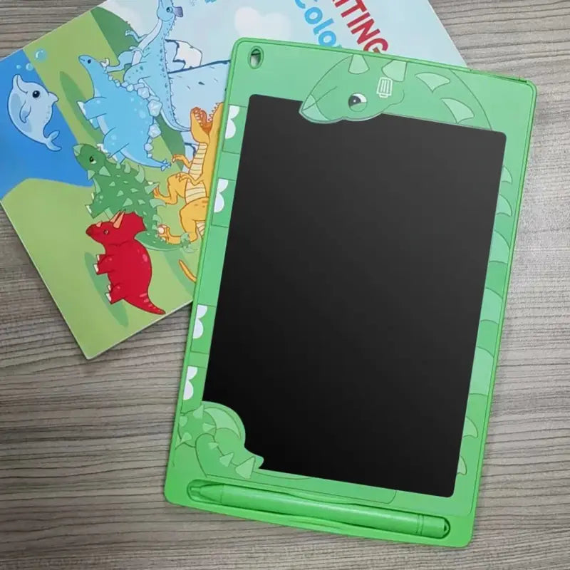 Ardoise-LCD-Effacable-Dinosaur-vert