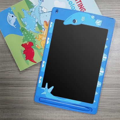 Ardoise LCD Effacable Dinosaures Enfant 2 ans bleue