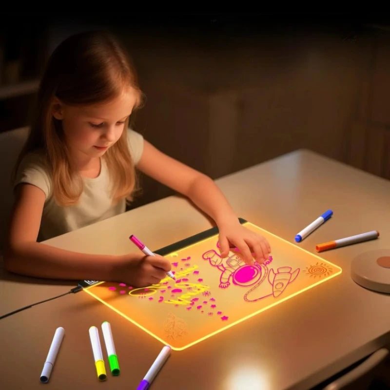 Ardoise Lumineuse pour Dessiner a LED fille 5 ans 