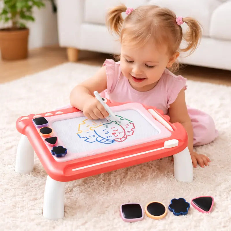 Ardoise-Magique-pour-Bebe-fille-12-mois-Crocodile-Rose