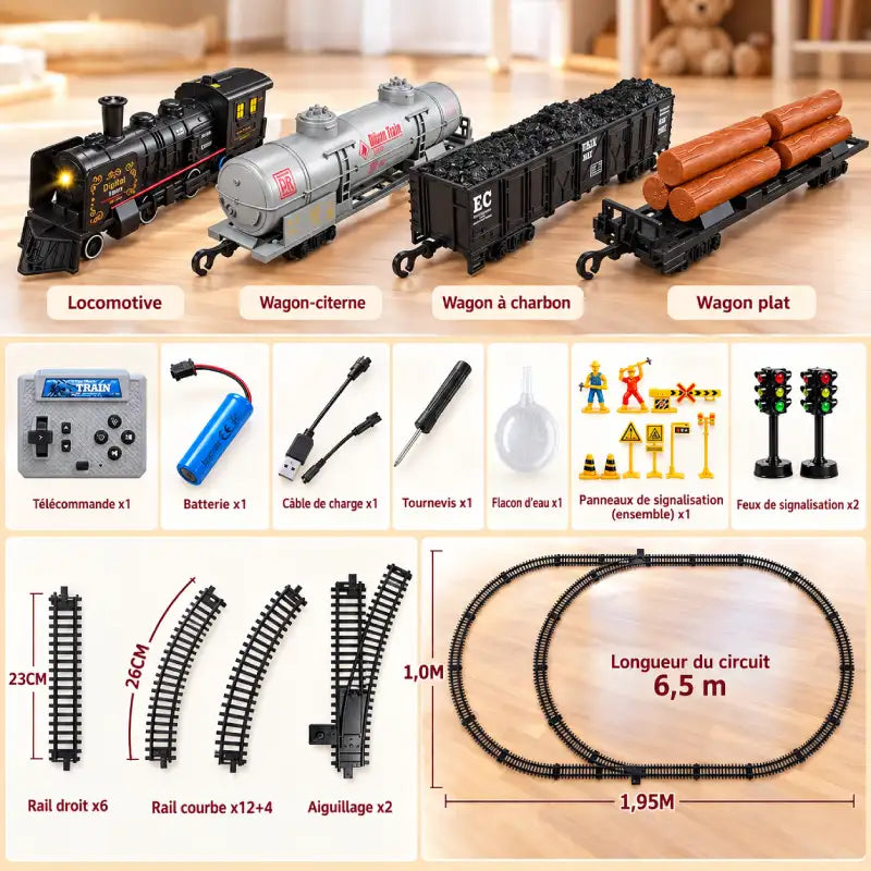 Circuit Train Electrique Enfant avec Lumière