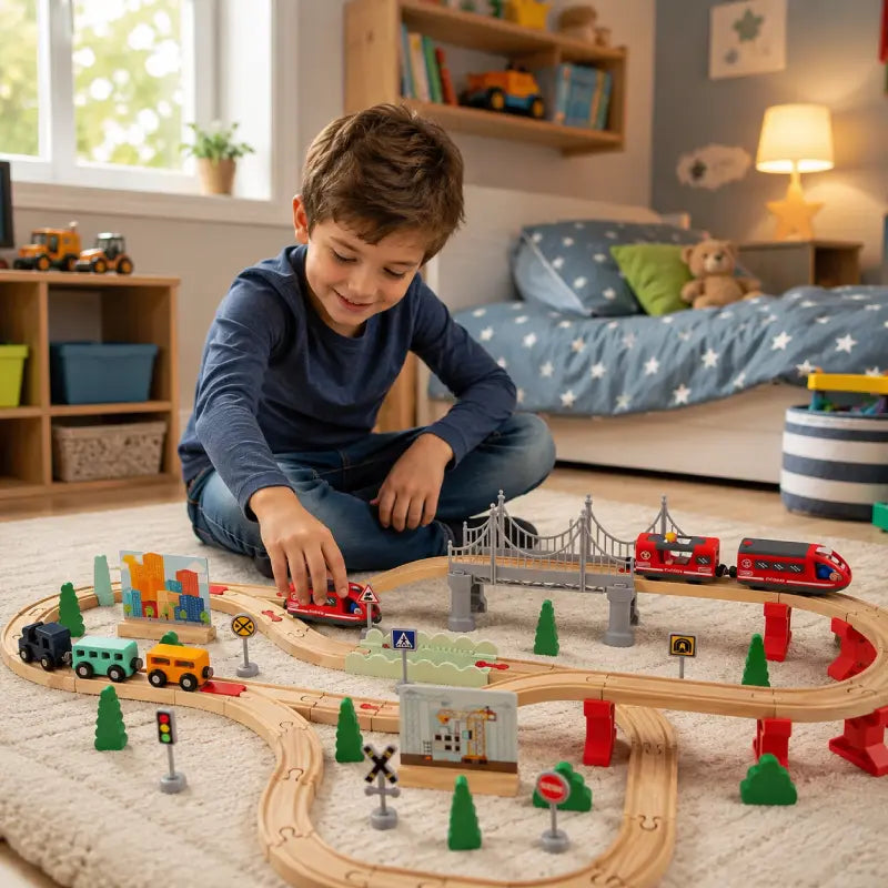 Circuit-Train-Bois-Pour-Enfant-De-6-Ans-cadeau